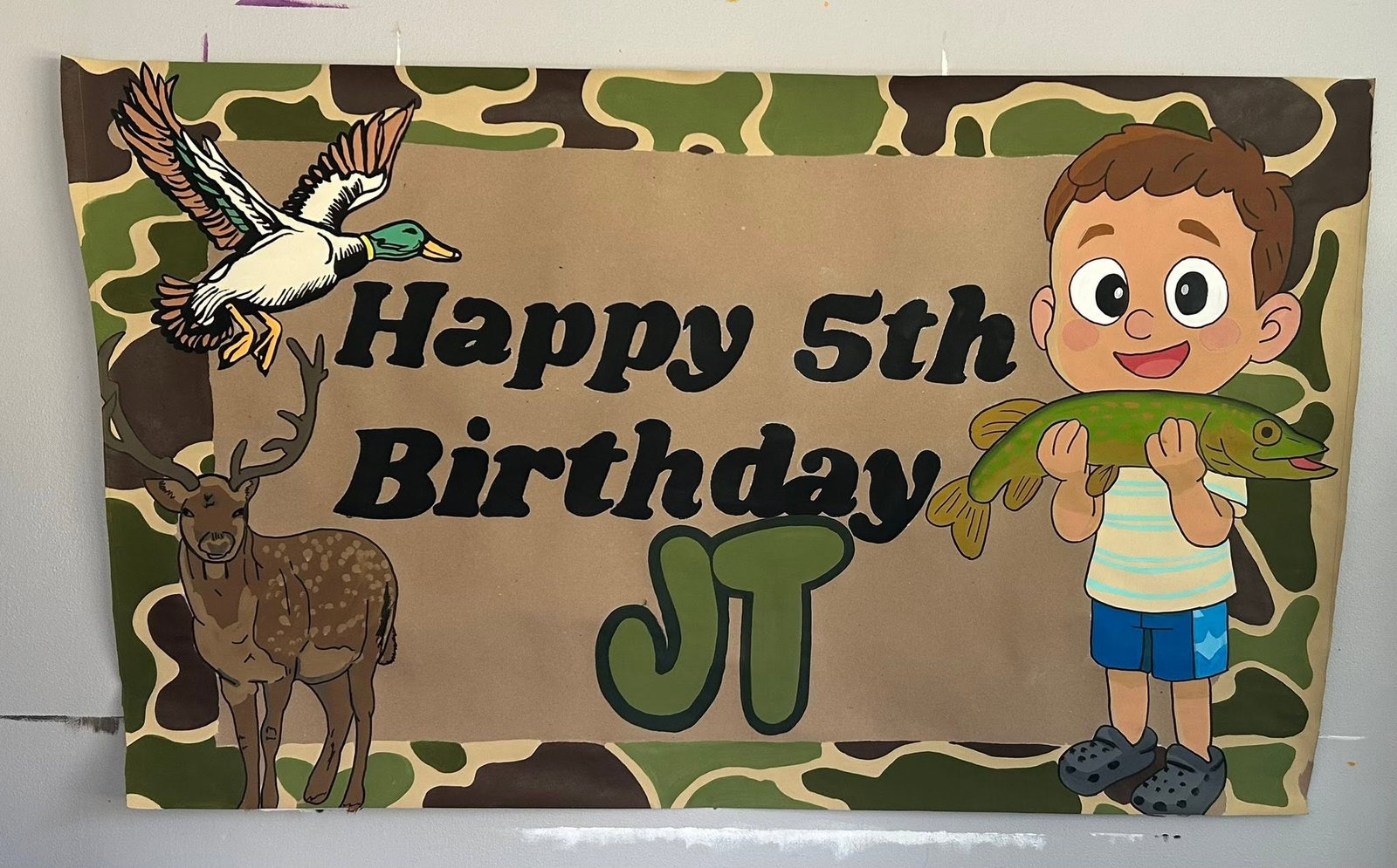 Hand-painted birthday banner by Banner Barn